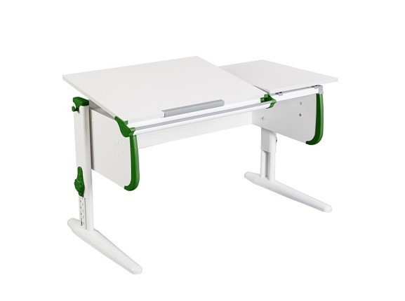 Детский стол-трансформер 1/75-40 (СУТ.25) белый/белый/Зеленый в Курске - изображение