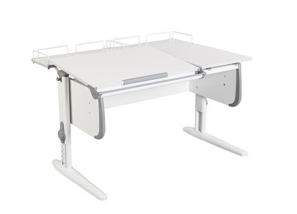 Детский стол-трансформер 1/75-40 (СУТ.25) + Polka_z 1/600 (2шт) белый/белый/Серый в Курске - изображение