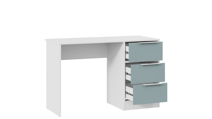 Письменный стол Марли Тип 1 (Белый/Серо-голубой) в Курске - изображение 3