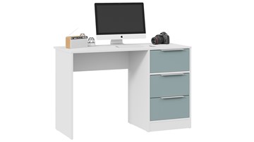 Письменный стол Марли Тип 1 (Белый/Серо-голубой) в Курске