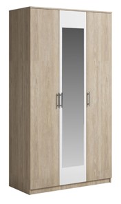 Шкаф 3 двери Genesis Светлана, с зеркалом, белый/дуб сонома в Курске