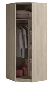 Распашной шкаф угловой Светлана, с зеркалом, белый/дуб сонома в Курске - предосмотр 1