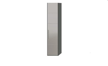 Шкаф Наоми с зеркальной дверью правый, цвет Фон серый, Джут  СМ-208.07.02 R в Курске