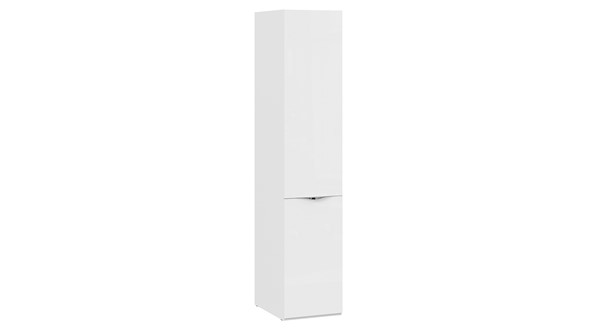 Одностворчатый шкаф Глосс СМ-319.07.111 (Белый глянец/Стекло) в Курске - изображение