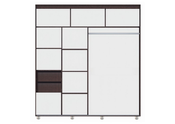 Шкаф 2-х дверный Комфорт №12 2.0 с фигурными зеркалами, Дуб сонома в Курске - изображение 1