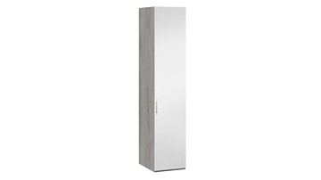 Шкаф для белья Эмбер правый СМ-348.07.002 R (Дуб Гамильтон/Белый глянец) в Курске