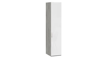 Шкаф одностворчатый Эмбер СМ-348.07.001 (Дуб Гамильтон/Белый глянец) в Курске