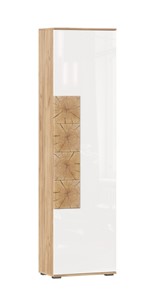 Шкаф одностворчатый Фиджи с декоративными накладками 659.300, Дуб Золотой/Белый в Курске