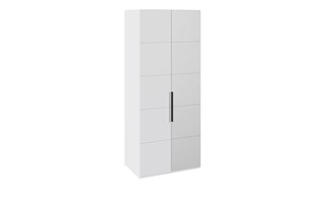 Распашной шкаф Наоми с 1 зеркальной правой дверью, цвет Белый глянец СМ-208.07.04 R в Курске