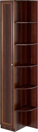Угловой шкаф-стеллаж Беатрис М13 левый (Орех Гепланкт) в Курске - изображение