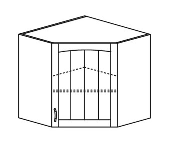 Кухонный шкаф Кантри настенный угловой 718*600*600 мм без стекла в Курске