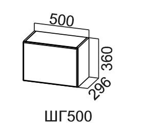 Кухонный навесной шкаф Модус, ШГ500/360, цемент светлый в Курске - предосмотр