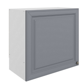 Шкаф настенный Мишель под вытяжку L600 H566 (1 дв. гл.) эмаль (белый/серый) в Курске