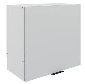 Настенный шкаф Стоун L600 Н566 (1 дв. гл.) (белый/лайт грей софттач) в Курске