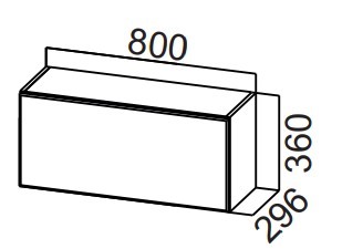 Шкаф кухонный настенный Стайл, ШГ800/360 горизонтальный, МДФ в Курске