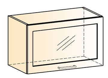 Шкаф навесной Яна L600 Н360 (1 дв. рам.) в Курске
