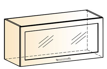 Шкаф навесной Яна L800 Н360 (1 дв. рам.) в Курске