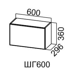 Навесной кухонный шкаф Модус, ШГ600/360, галифакс в Курске