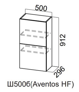 Распашной кухонный шкаф Модерн New барный, Ш500б(Aventos HF)/912, МДФ в Курске