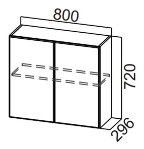 Кухонный шкаф Стайл, Ш800/720, МДФ в Курске