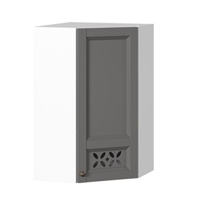 Навесной кухонный шкаф Амели-3 угловой 600 высокий ЛД 299.620.000.057, Белый/Оникс серый в Курске