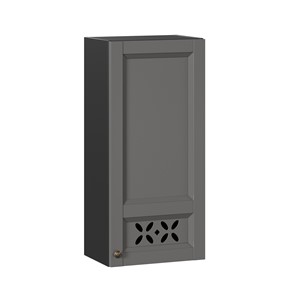 Кухонный навесной шкаф Амели-3 высокий 400 ЛД 299.420.000.041, Черный/Оникс серый в Курске