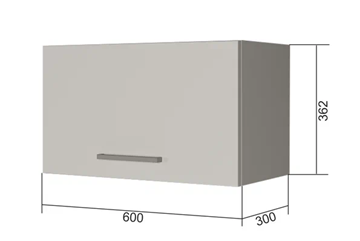 Шкаф на кухню В360, Белое гладкое Ламарти/Антрацит в Курске