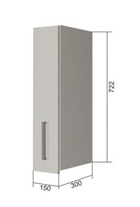 Кухонный навесной шкаф В7 15, Бетон пайн/Антрацит в Курске