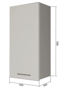 Кухонный навесной шкаф В9 45, Сатин/Антрацит в Курске