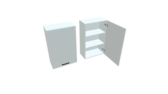 Кухонный шкаф В9 60, Белое гладкое Ламарти/Белый в Курске - изображение