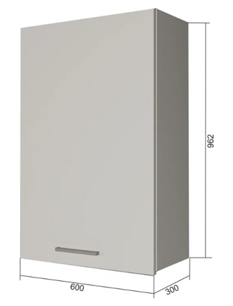 Кухонный навесной шкаф В9 60, Бетон пайн/Антрацит в Курске - изображение