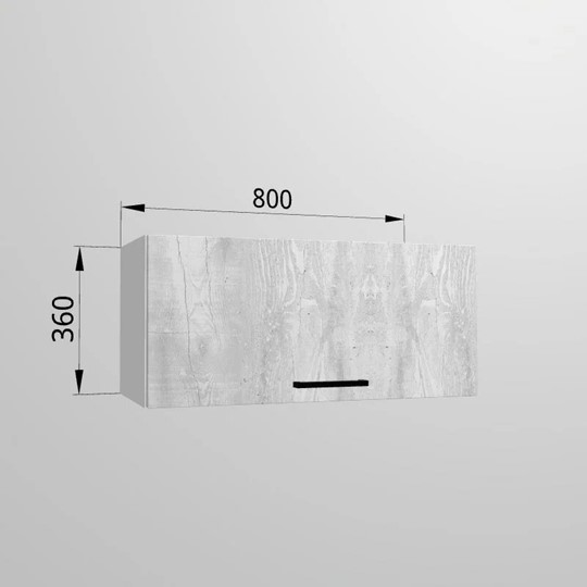 Шкаф навесной ВГ 80, Бетон пайн/Белый в Курске - изображение 1