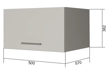 Навесной кухонный шкаф ВГ50Г, МДФ Софт бирюза/Антрацит в Курске