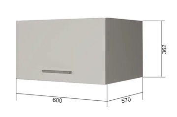 Кухонный навесной шкаф ВГ60Г, МДФ Софт бирюза/Антрацит в Курске
