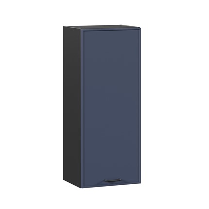 Настенный шкаф высокий 400 Индиго ЛД 298.420.000.151, Чёрный/Тёмно-синий в Курске - изображение