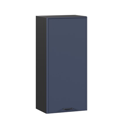 Навесной шкаф высокий 450 Индиго ЛД 298.430.000.153, Чёрный/Тёмно-синий в Курске - изображение