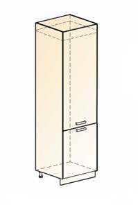 Шкаф-пенал под холодильник Бостон L600 (2 дв. гл.) в Курске