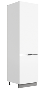 Шкаф-пенал Стоун L600 под холодильник (2 дв.гл.) (белый/джелато софттач) в Курске