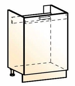 Шкаф рабочий под мойку Стоун L600 (1 дв. гл.) в Курске
