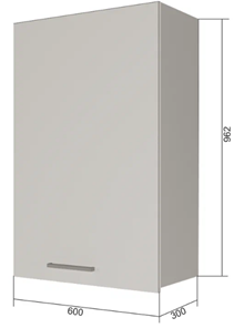 Кухонный шкаф ВС9 60, Бетон пайн/Белый в Курске