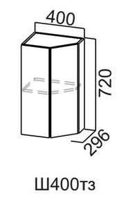 Кухонный шкаф торцевой закрытый Модерн New, Ш400тз/720, МДФ в Курске