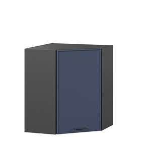 Шкаф угловой настенный Индиго ЛД 298.610.000.158, Чёрный/Тёмно-синий в Курске - предосмотр