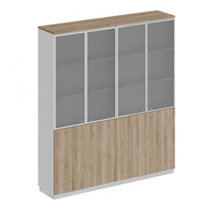 Шкаф для документов со стеклянными дверьми Speech Cube (180.2x40x203.4) СИ 315 ДС БП ДС/ХР в Курске