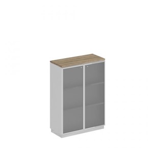 Шкаф для документов средний стекло в рамке Speech Cube (90x40x124.6) СИ 319 ДС БП ХР в Курске