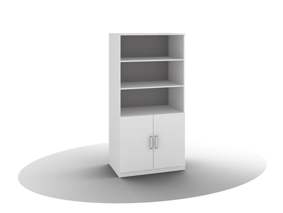 Книжный шкаф ВЕГА ШК-02 (Белый древесный) в Курске - изображение