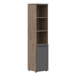 Шкаф колонка с глухой нижней дверью MORRIS TREND Антрацит/Кария Пальмира MHC 42.5 (429х423х1956) в Курске - предосмотр