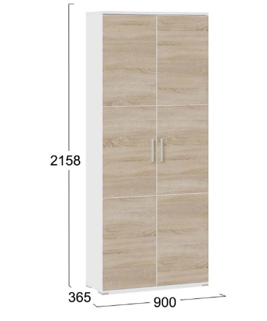 Распашной шкаф Успех-2 ПМ-184.18 (Дуб Сонома, Белый) в Курске - изображение 2