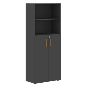 Шкаф с глухими средними дверьми FORTA Графит-Дуб Гамильтон  FHC 80.6(Z) (798х404х1965) в Курске