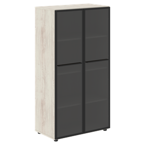 Шкаф средний со стеклянными  дверцами LOFTIS Сосна Эдмонт LMC 80.2 (800х430х1517) в Курске