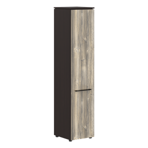 Шкаф колонка с глухой дверью MORRIS  Дуб Базель/Венге Магия MHC 42.1 (429х423х1956) в Курске